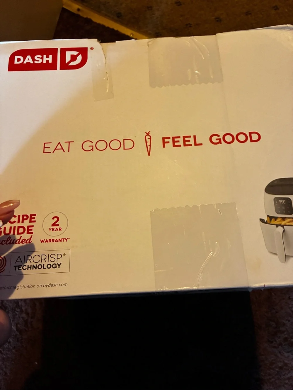 Ash White and Black Tasti-Crisp Digital Air Fryer